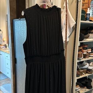 Draper James Black Sleeveless Maxi Dress